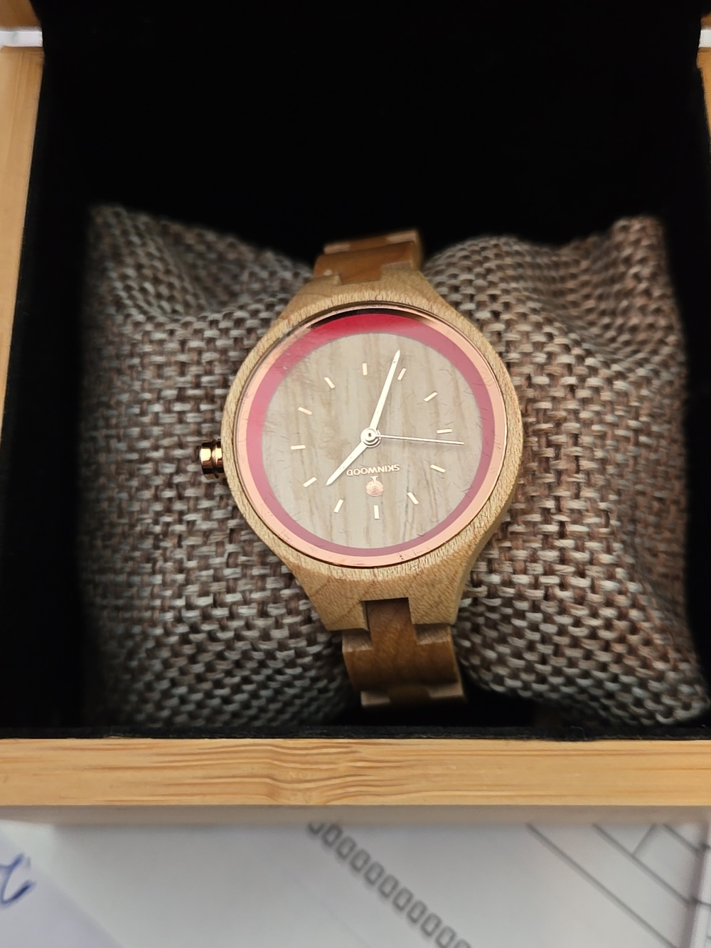 Natural Bamboo Women's Watch With Bamboo Box By Skinwood